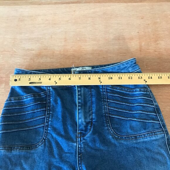 Free People Skinny Jeans Women 26 Blue Mid Rise Medium Wash Stretch Preppy 17251 - Picture 8 of 13